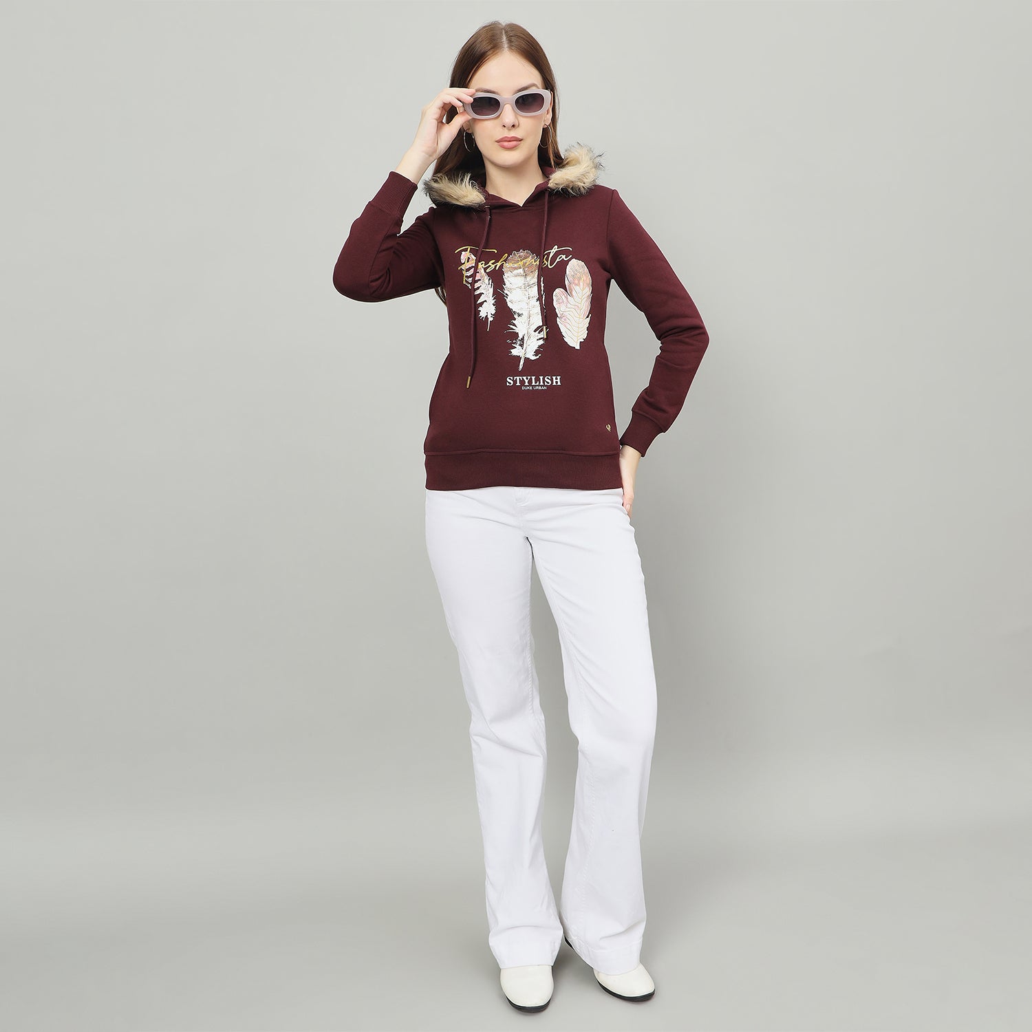 Duke Urban Women Hooded Regular Sweatshirt (LFX957)