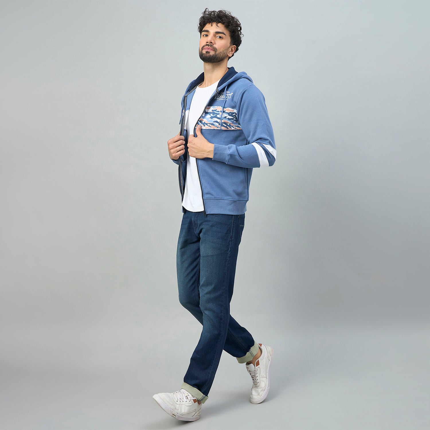 Duke Urban Men Full Zip Regular Sweathirt (LF6447)