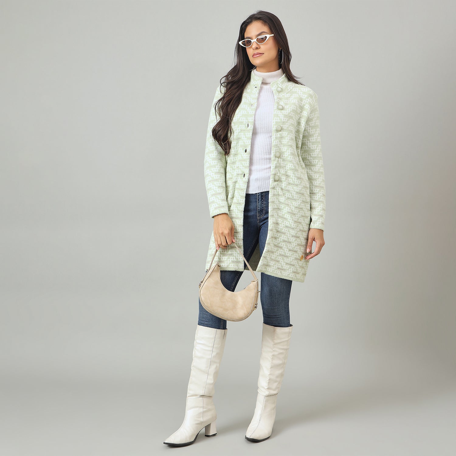 Duke Urban Women Long Coat Regular Sweater (SDS1325)