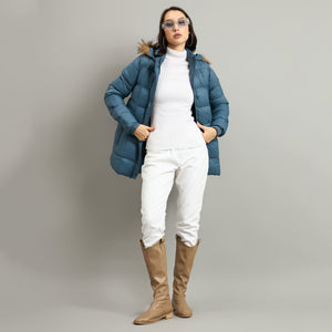 Duke Women Short Style Hooded Bomber Jacket (SDZ4145)