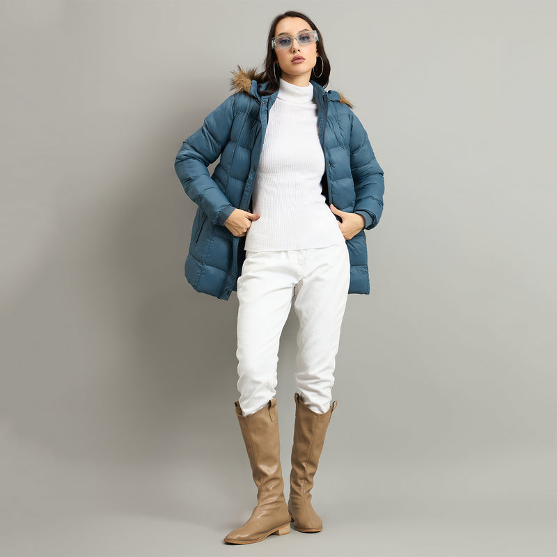 Duke Urban Women Short Style Hooded Bomber Jacket (SDZ4145)