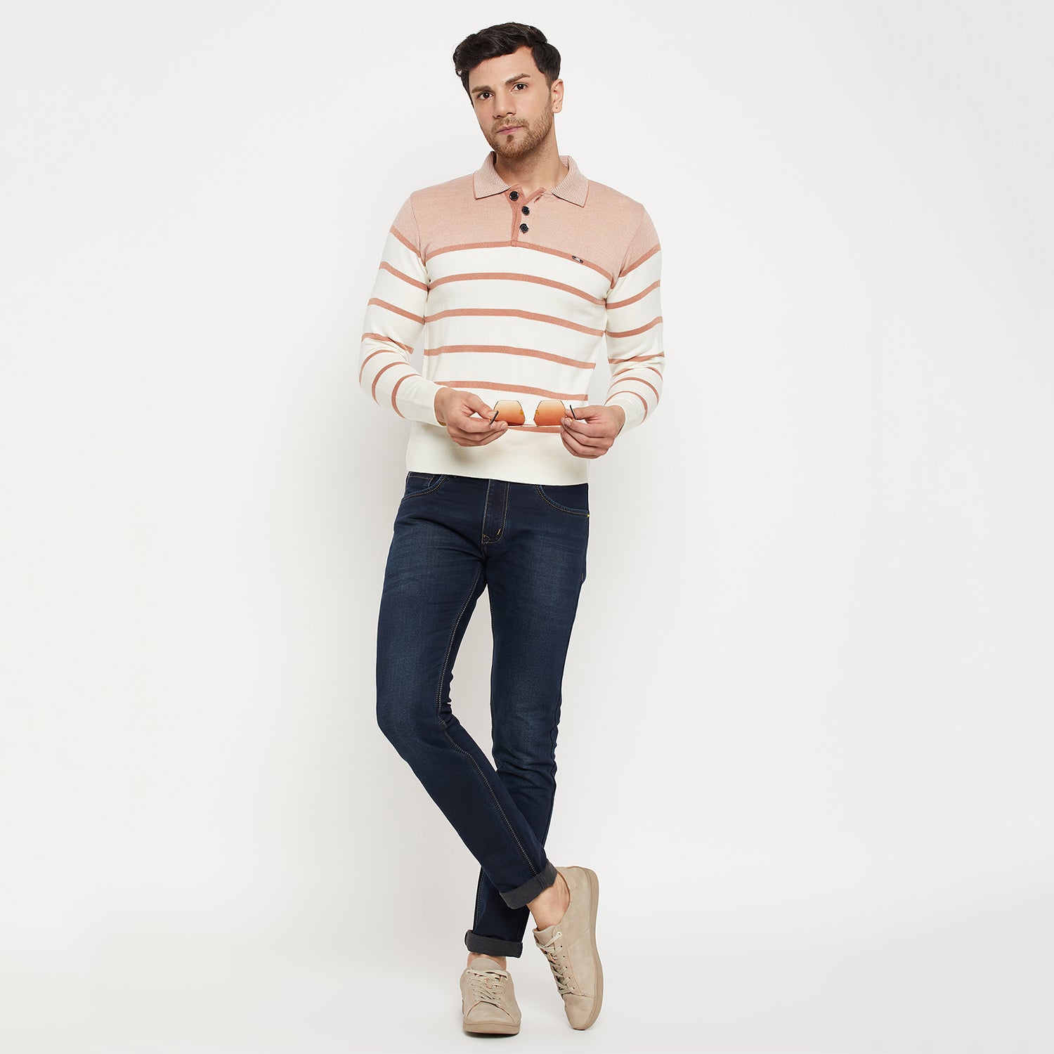 Duke Urban Men Full Sleeve Collared Neck Pullover (SDS2182)