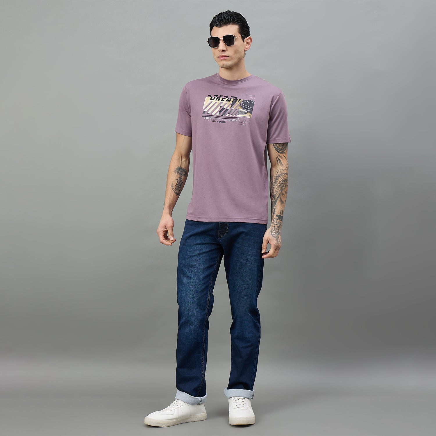 Duke Urban Men Comfort Fit Mid-Rise Light Fade Stretchable Jeans (SDD9136C)