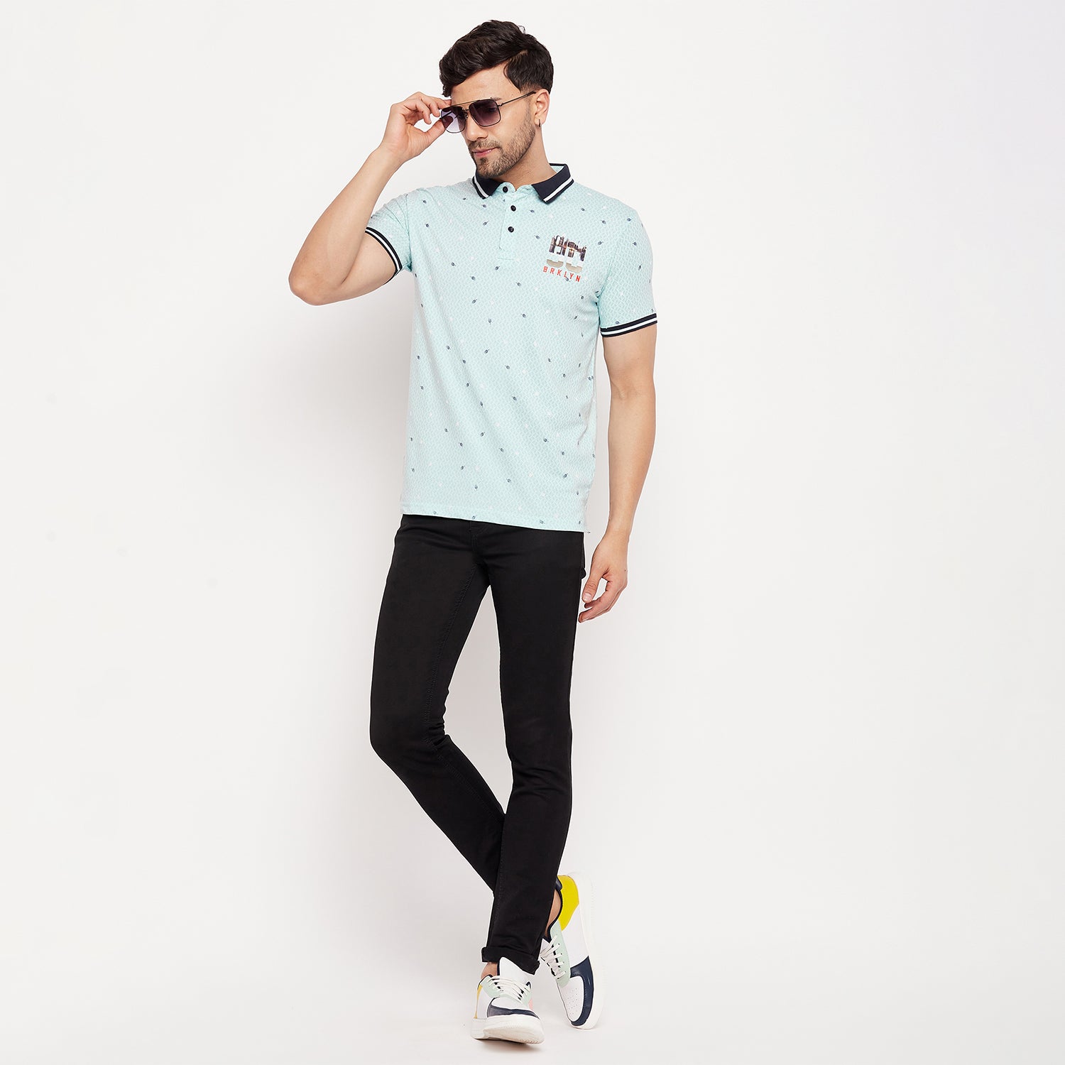 Duke Urban Men Half Sleeve Polo Neck Cotton T-shirt (LF5871)
