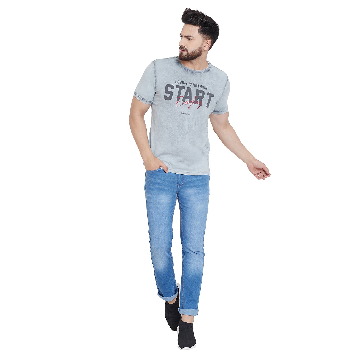 Duke Urban Men Half Sleeve Cotton T-shirt (LF4566)