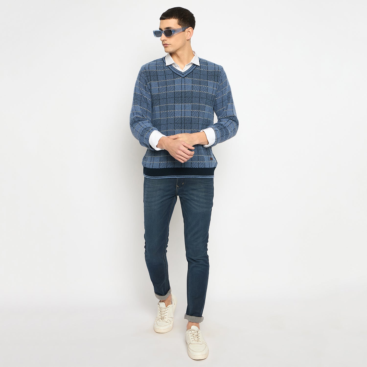 Duke Urban Men Full Sleeve V-Neck Sweater (SDS2126)