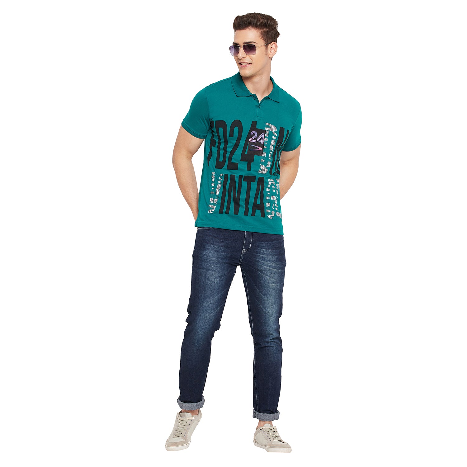 Duke Urban Men Half Sleeve Polo Neck T-Shirt (LQ2423)