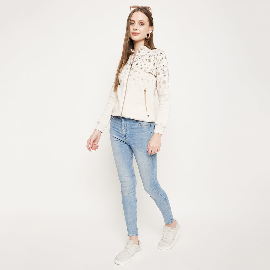 Duke Urban Women Round Neck Zipper Sweatshirt (LFX830)