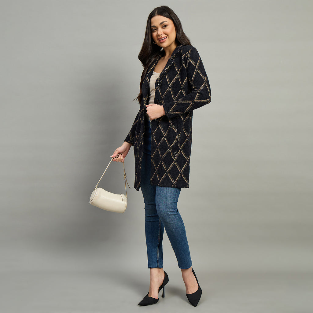 Duke Urban Women Full Sleeve Self Design Sweater (SDS1320)