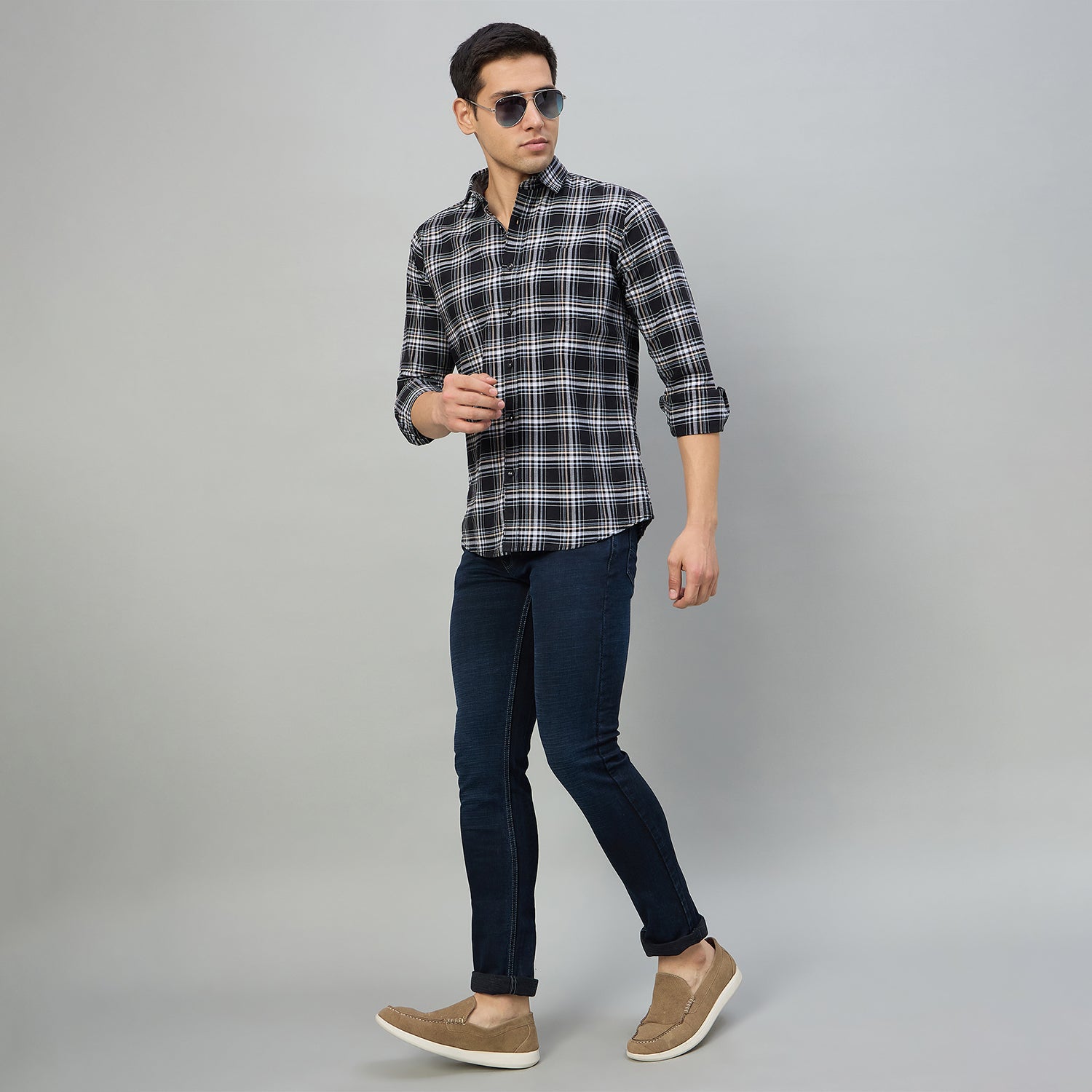 Duke Men Narrow Fit Stretchable Jeans (SDD9235N)