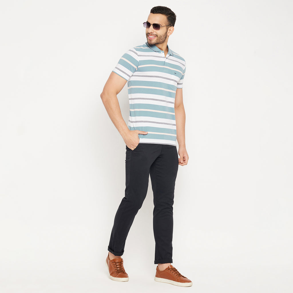 Duke Stardust Men Half Sleeve Polo Neck Cotton T-shirt (1219)