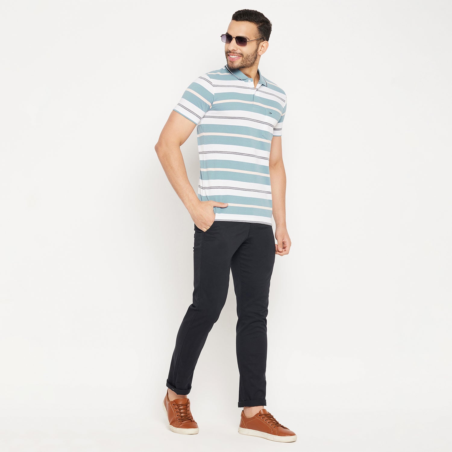 Duke Stardust Men Half Sleeve Polo Neck Cotton T-shirt (1219)