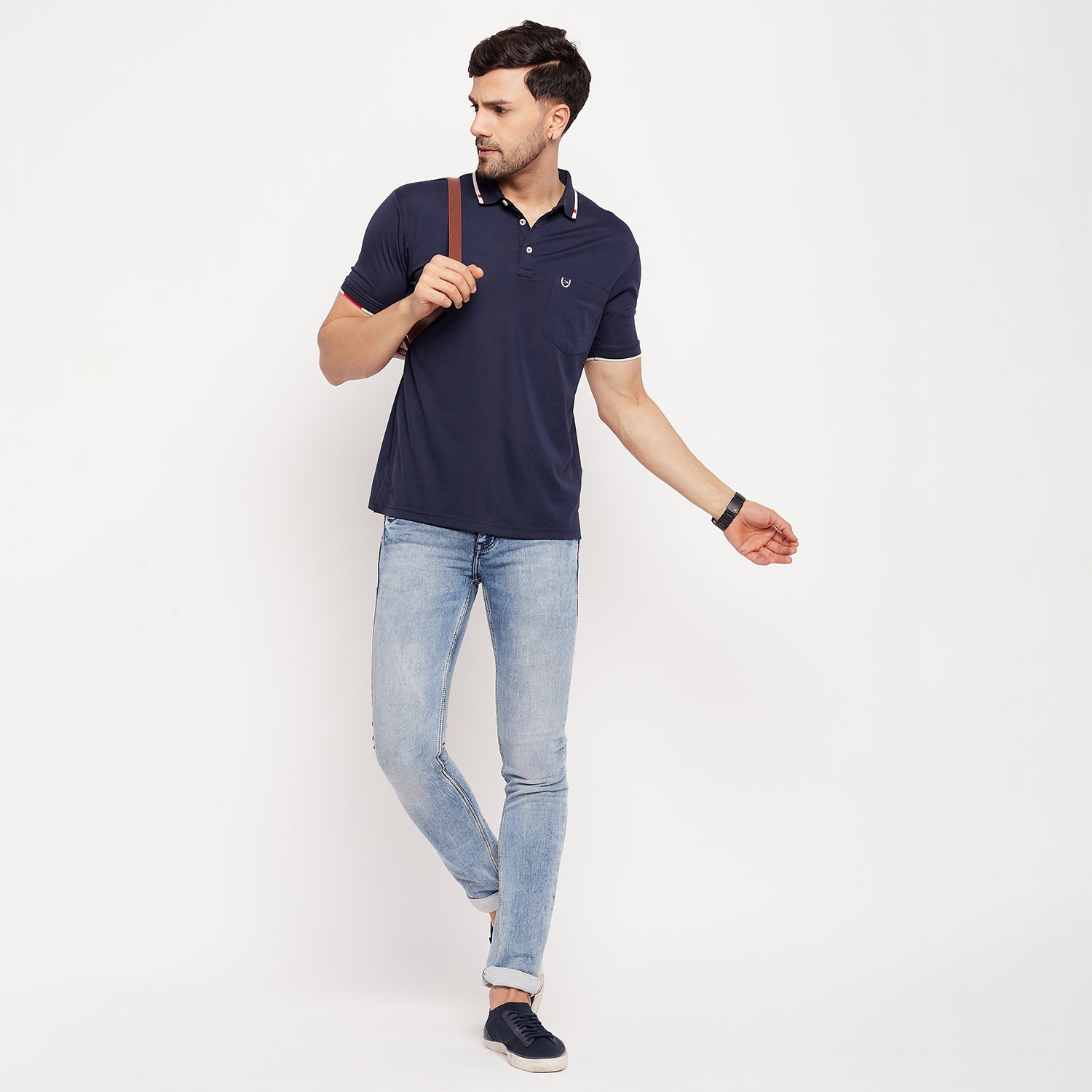 Duke Stardust Men Half Sleeve Polo Neck Cotton T-shirt (1700)