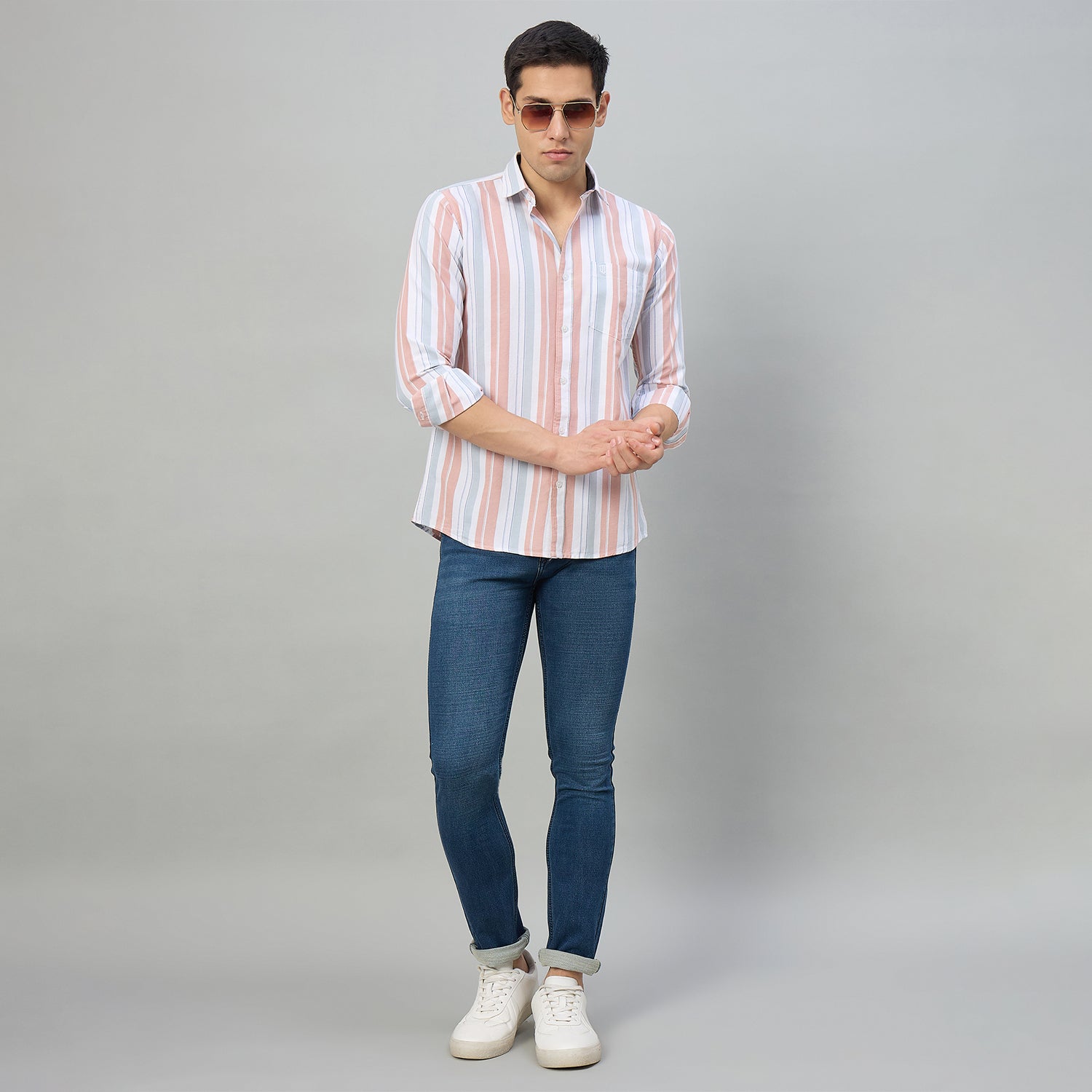 Duke Men Slim Fit Full Sleeve Short Style Cotton Shirt (SDO8STOT)