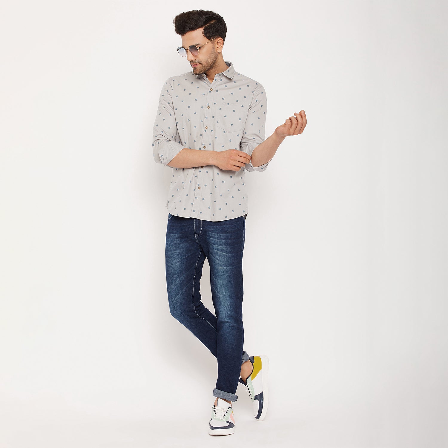 Duke Stardust Men Full Sleeve Cotton Shirt (SDO8PRTC)