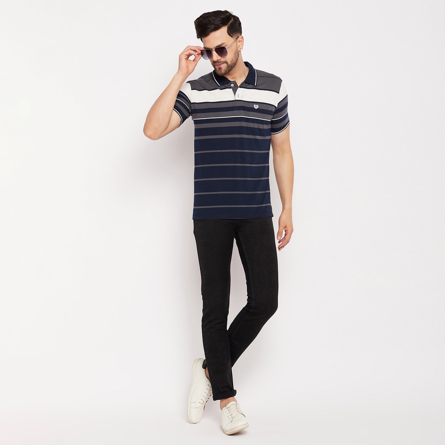 Duke Stardust Men Half Sleeve Polo Neck Cotton T-shirt (LF5881)
