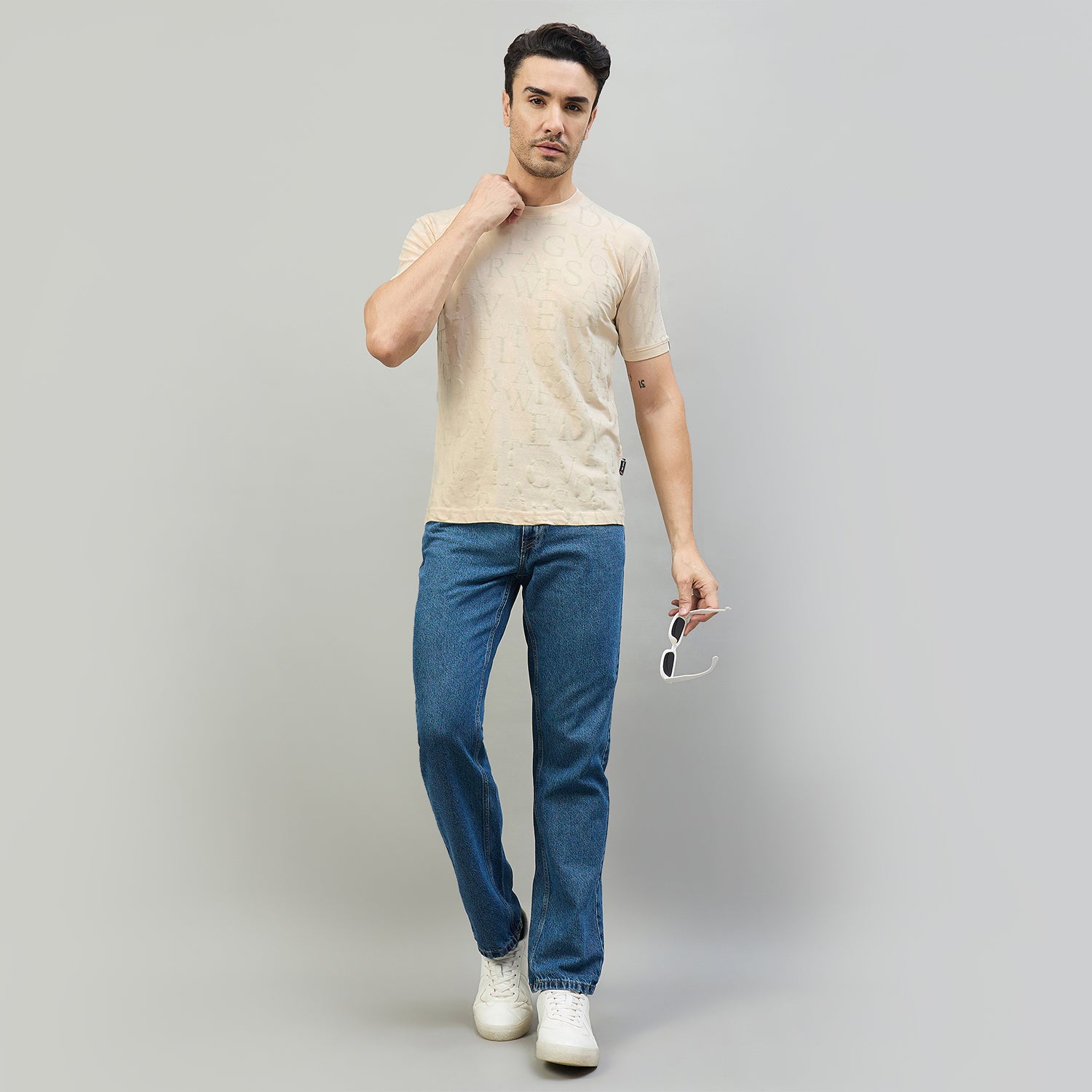 Duke Urban Men Half Sleeve Cotton Smart Fit Casual T-shirt (LF6089A)