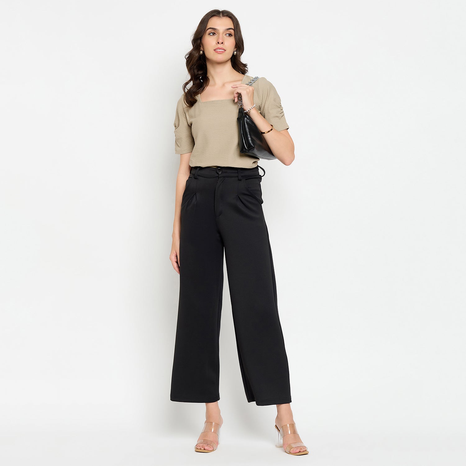 Duke Urban Half Sleeve Square Neck Lady Top (LFX3283)