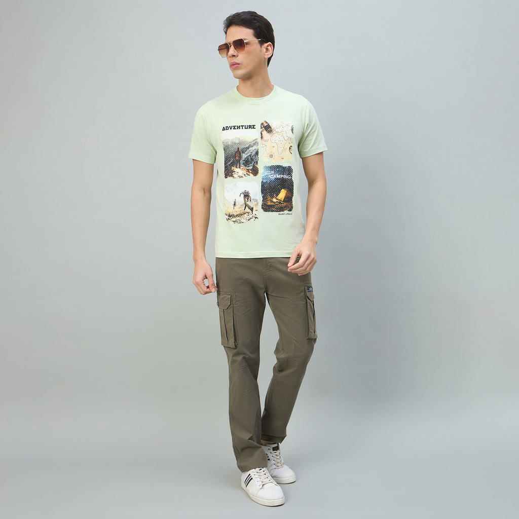 Duke Urban Men Graphic Print Half Sleeve Round Neck Casual Tshirt (LF7507)