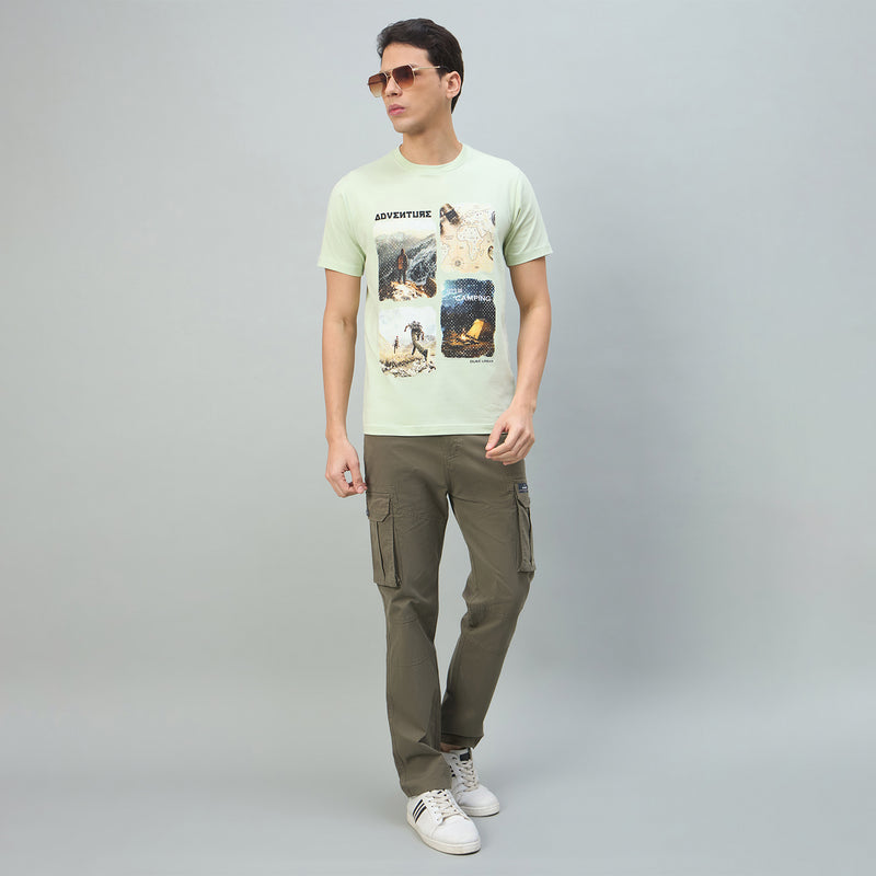 Duke Urban Men Graphic Print Half Sleeve Round Neck Casual Tshirt (LF7507)