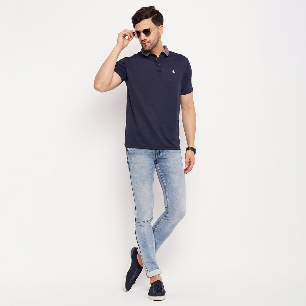 Duke Stardust Men Half Sleeve Polo Neck Cotton T-shirt (1600)