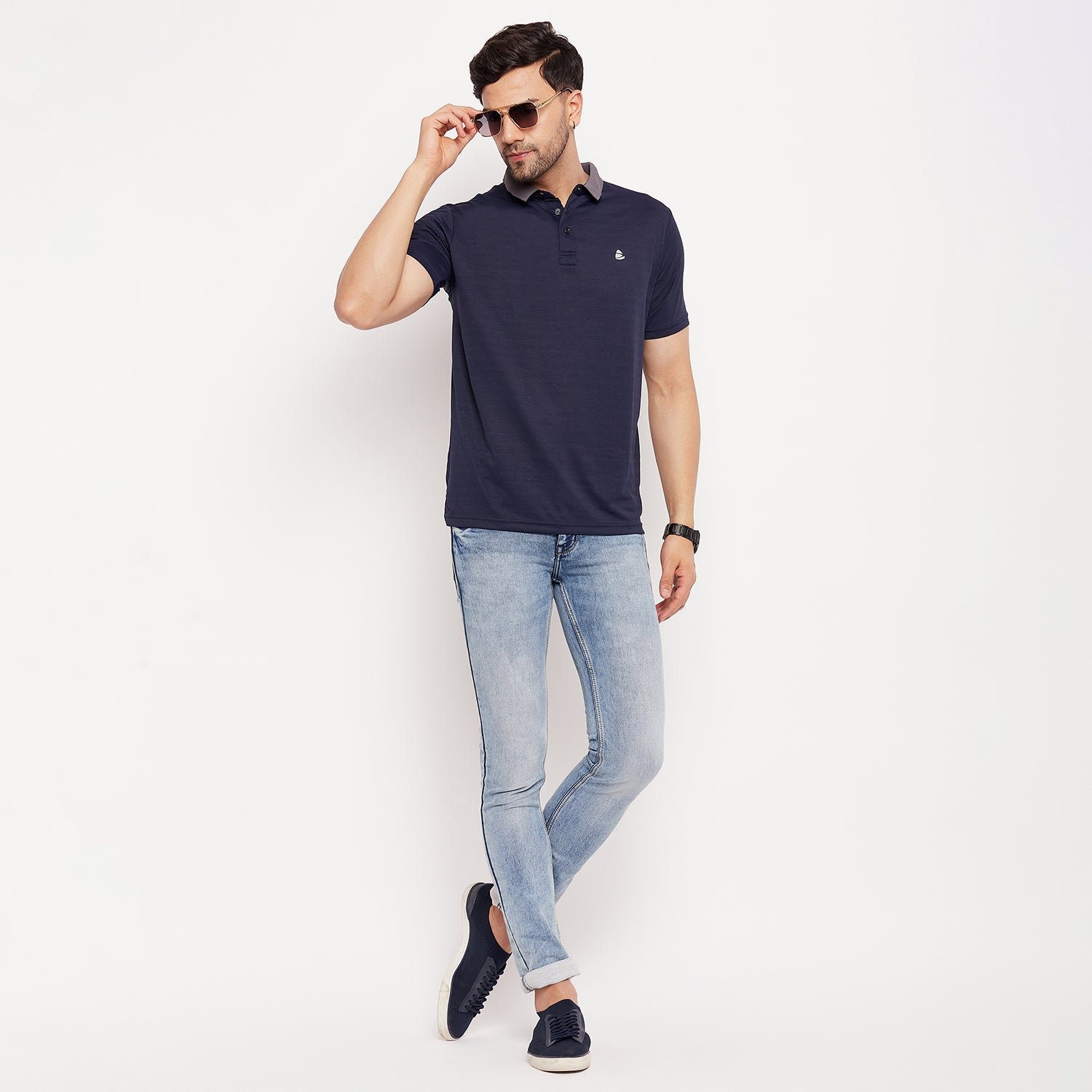 Duke Stardust Men Half Sleeve Polo Neck Cotton T-shirt (1600)