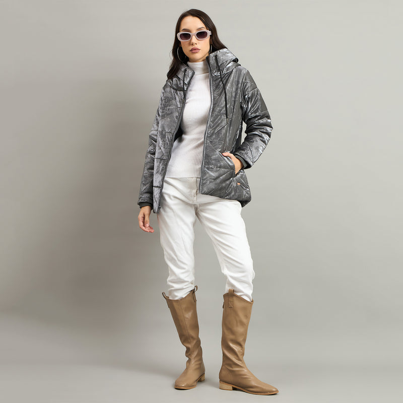 Duke Urban Women Short Style Hooded Bomber Jacket (SDZ4169)