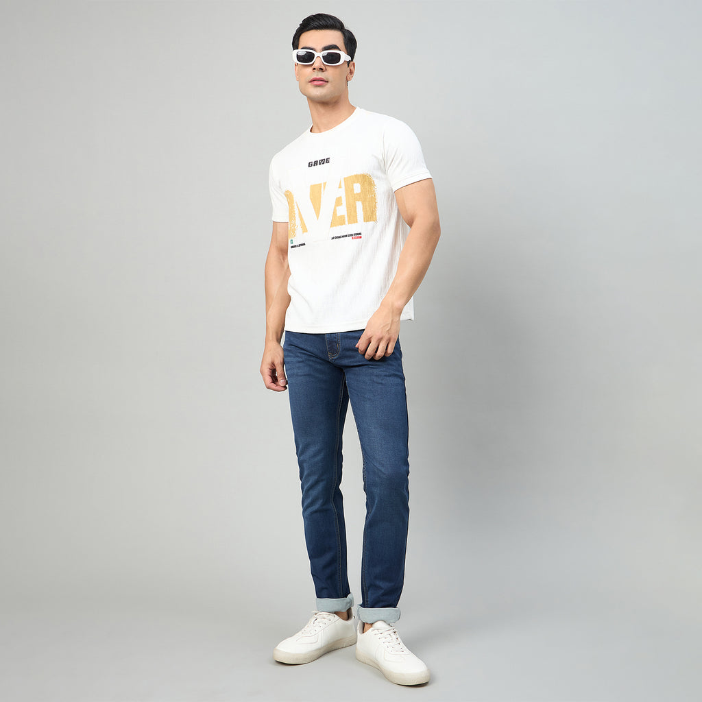 Duke Men Half Sleeve Cotton Smart Fit Casual T-shirt (LF7984)
