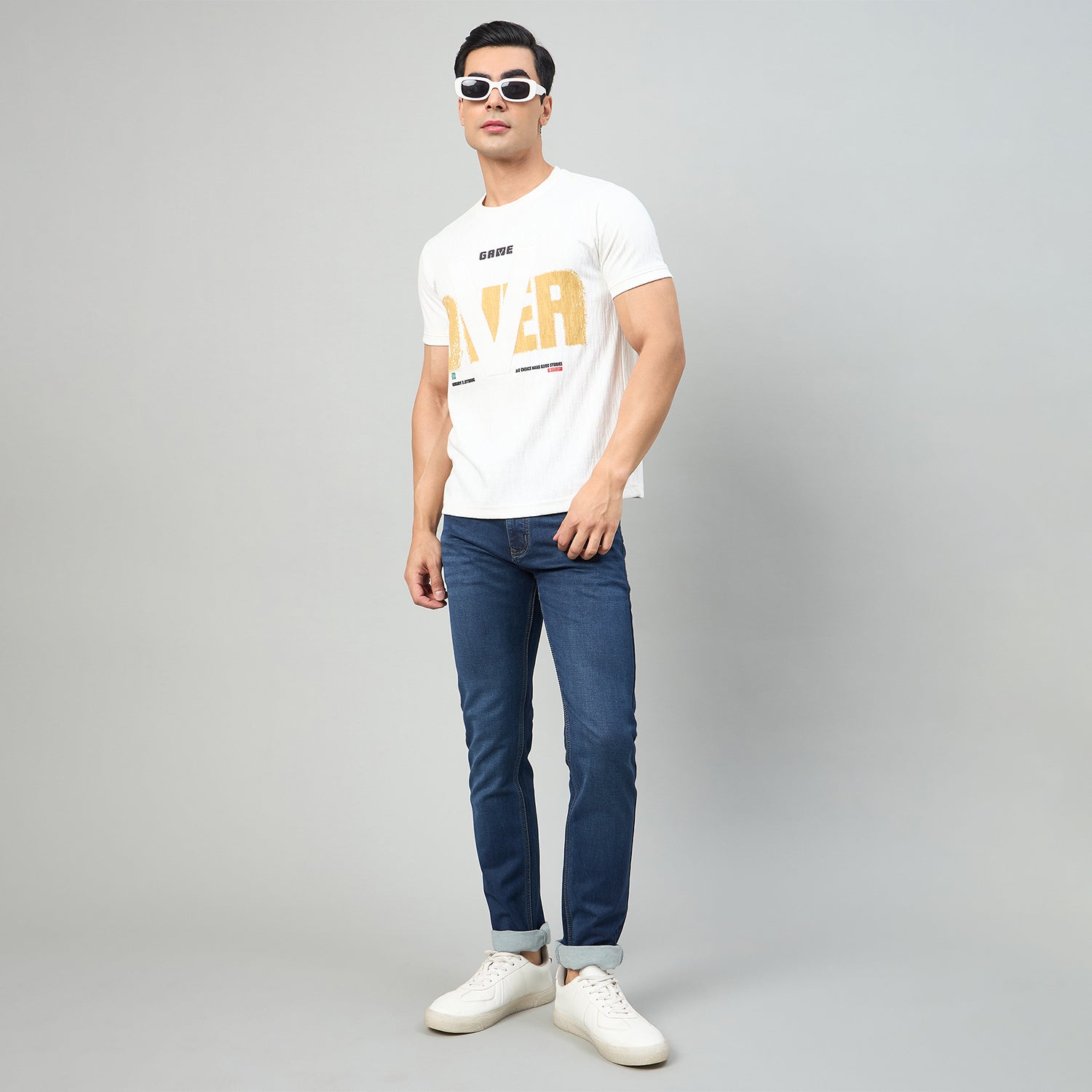 Duke Men Half Sleeve Cotton Smart Fit Casual T-shirt (LF7984)