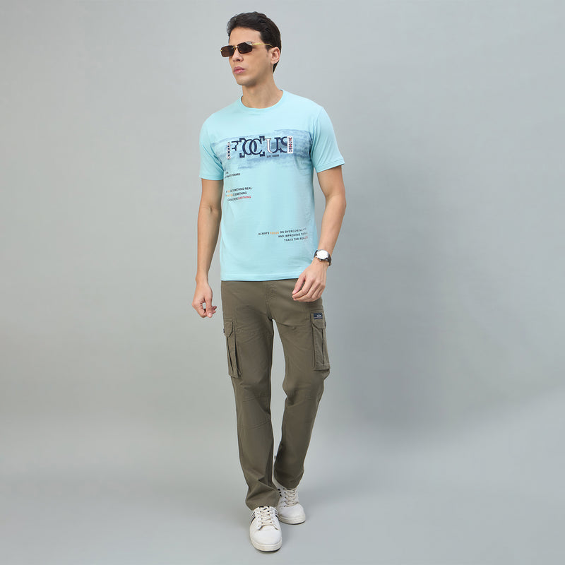 Duke Urban Men Graphic Print Half Sleeve Round Neck Casual Tshirt (LF7525)