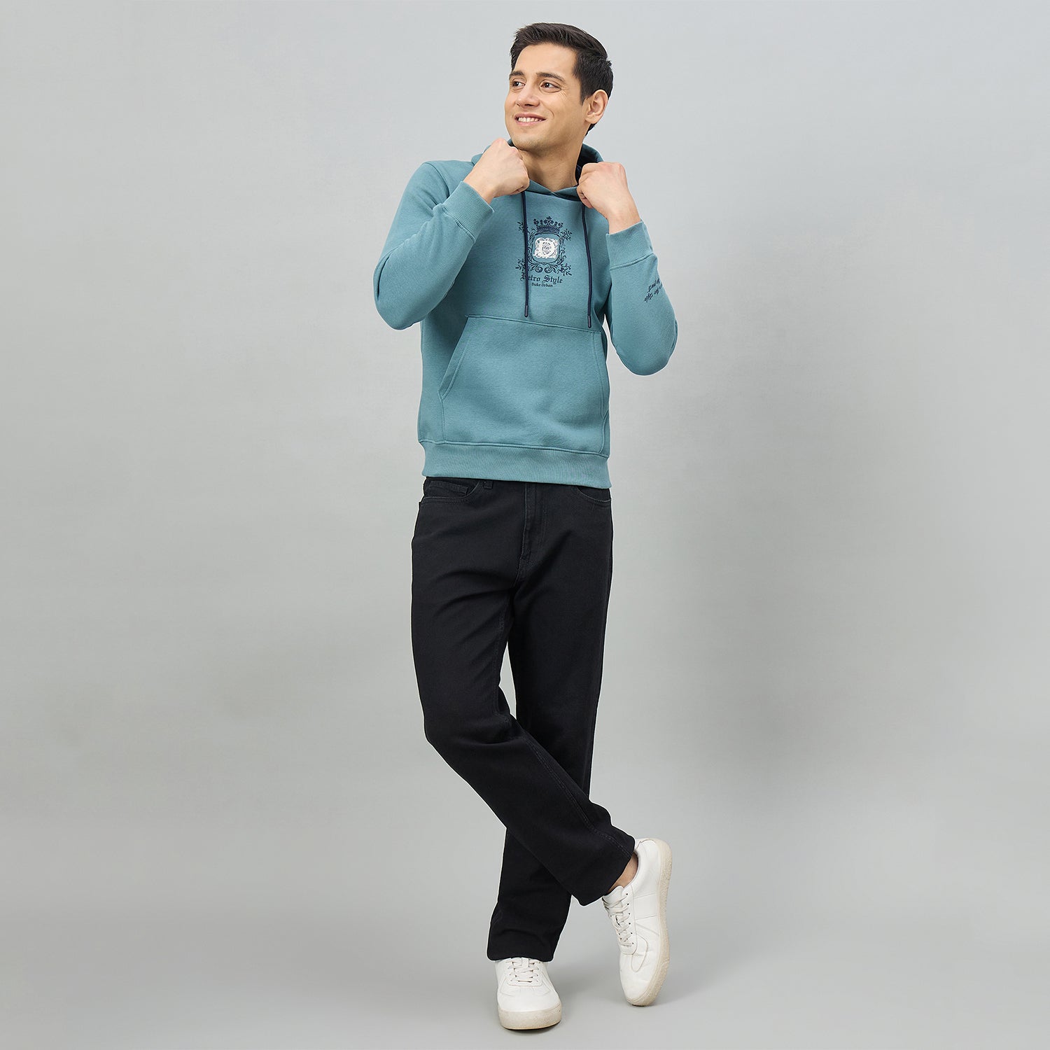 Duke Men Full Sleeve Hooded Regular Sweatshirt (LF6481)