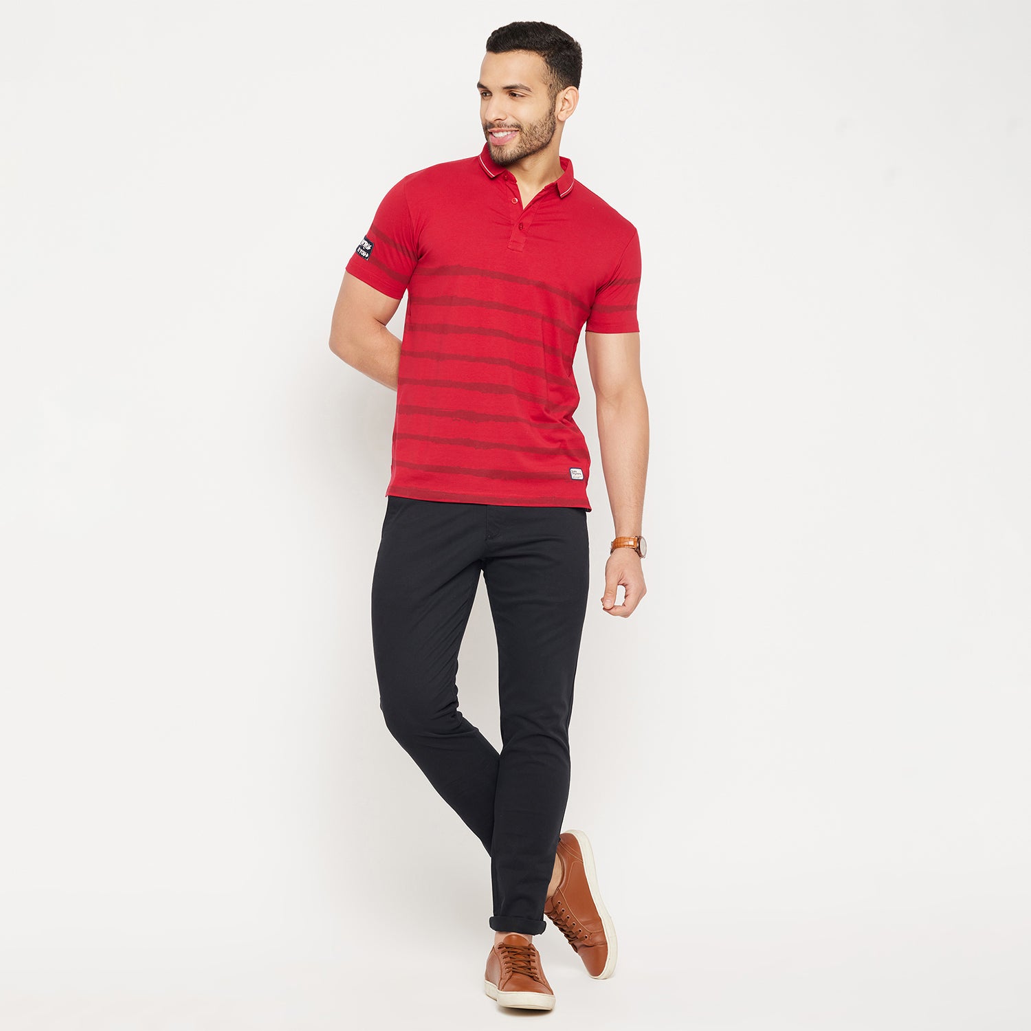 Duke Stardust Men Half Sleeve Polo Neck Cotton T-shirt (4389)