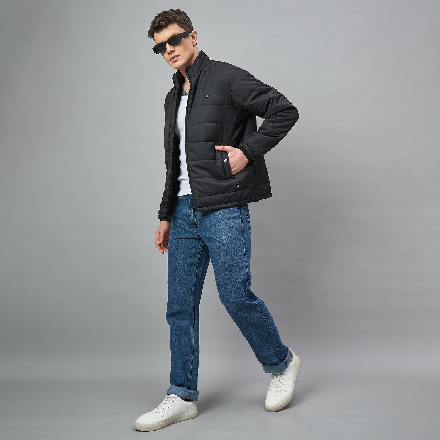 Duke Urban Men Fulll Sleeve High Neck Puffer Jacket (SDZ3118)