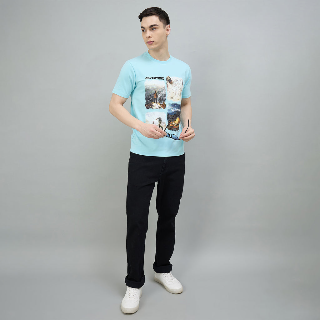 Duke Urban Men Graphic Print Half Sleeve Round Neck Casual Tshirt (LF7507)