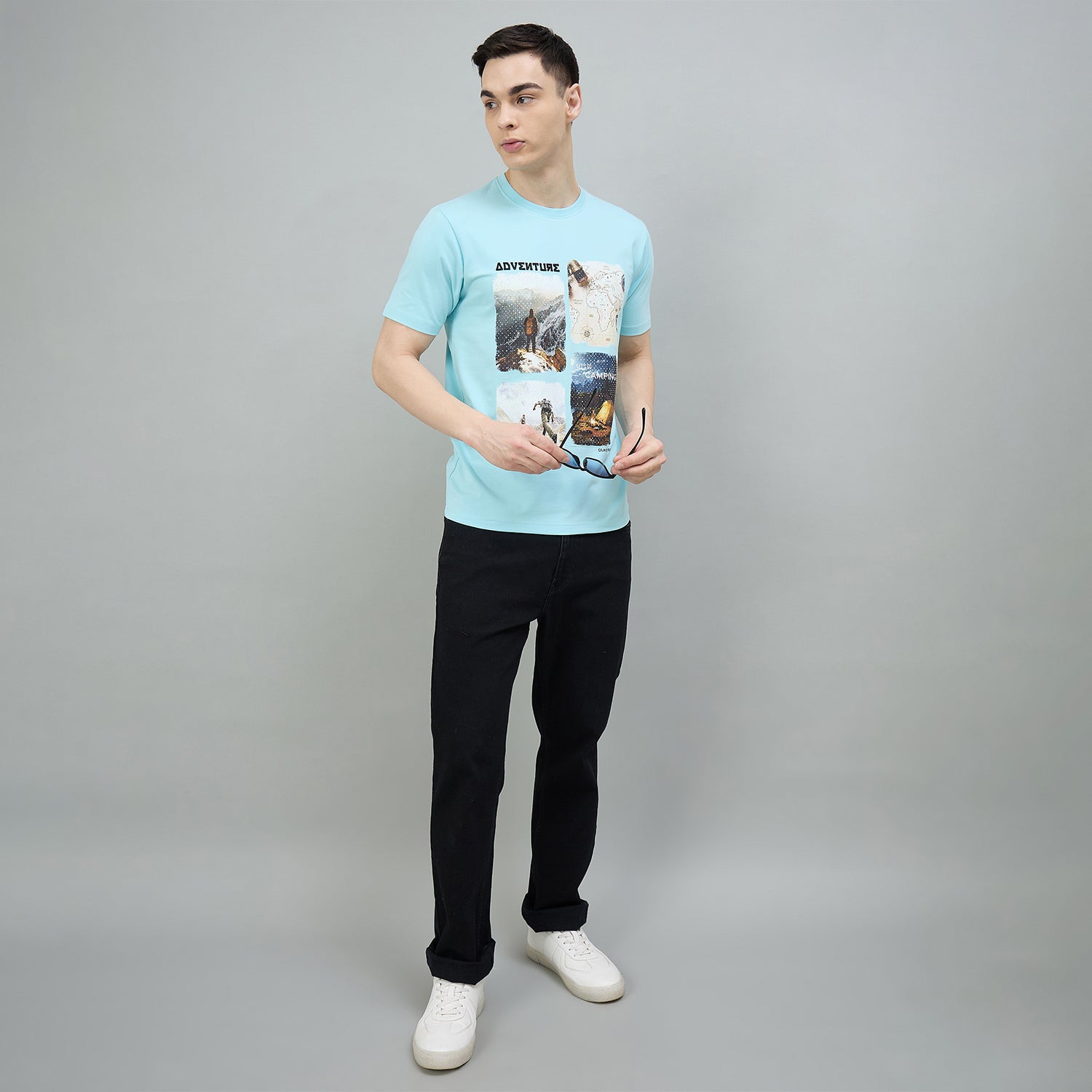 Duke Urban Men Graphic Print Half Sleeve Round Neck Casual Tshirt (LF7507)