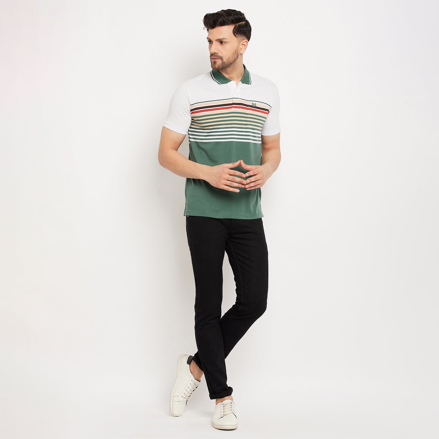 Duke Stardust Men Half Sleeve Polo Neck Cotton T-shirt (LF5885)