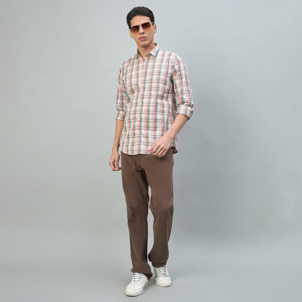 Duke Urban Men Checkered Pure Cotton Slim Fit Casual Full Sleeve Shirt (SDO9CKV)