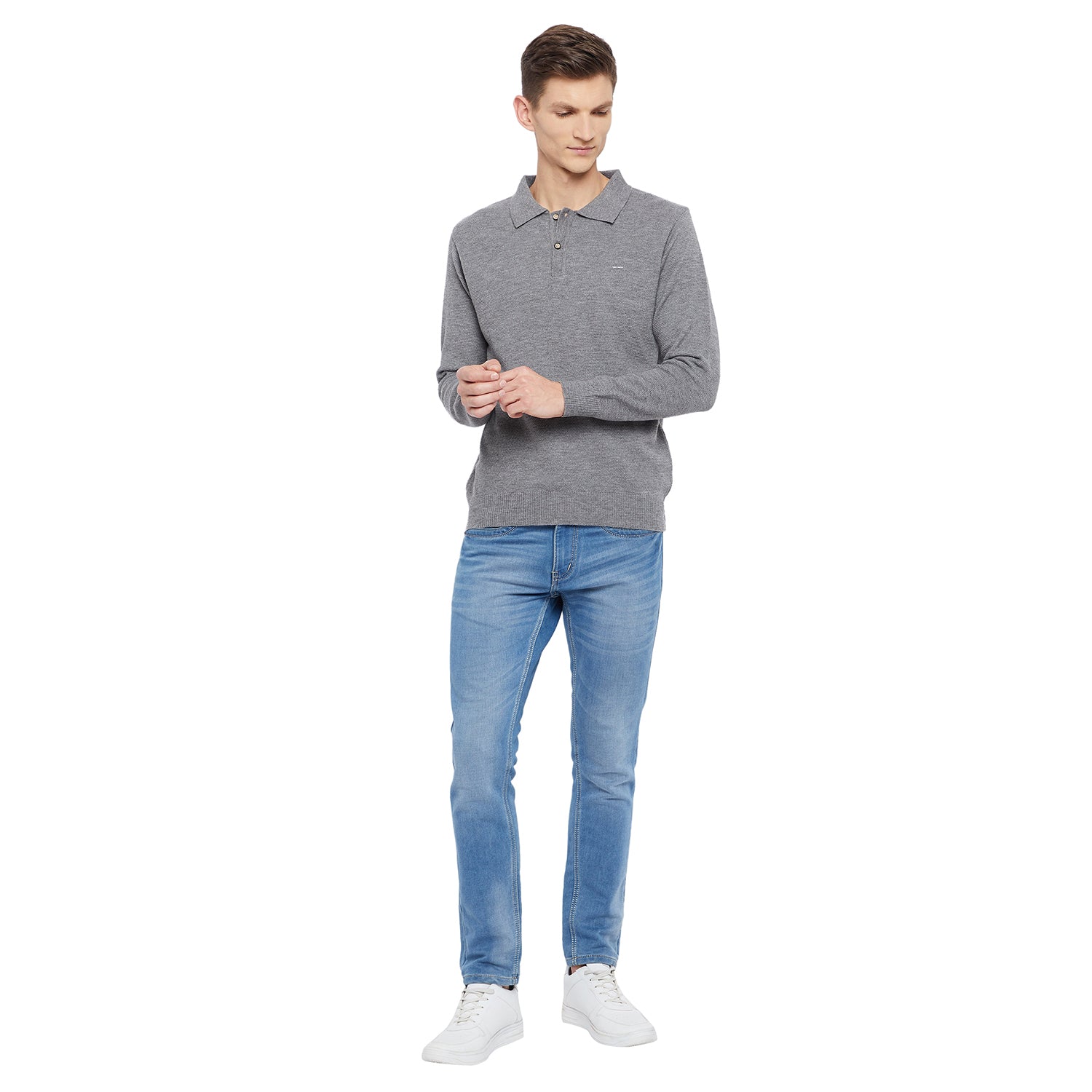 Duke Urban Men Collared Neck Full Sleeve Sweater (SDS711)