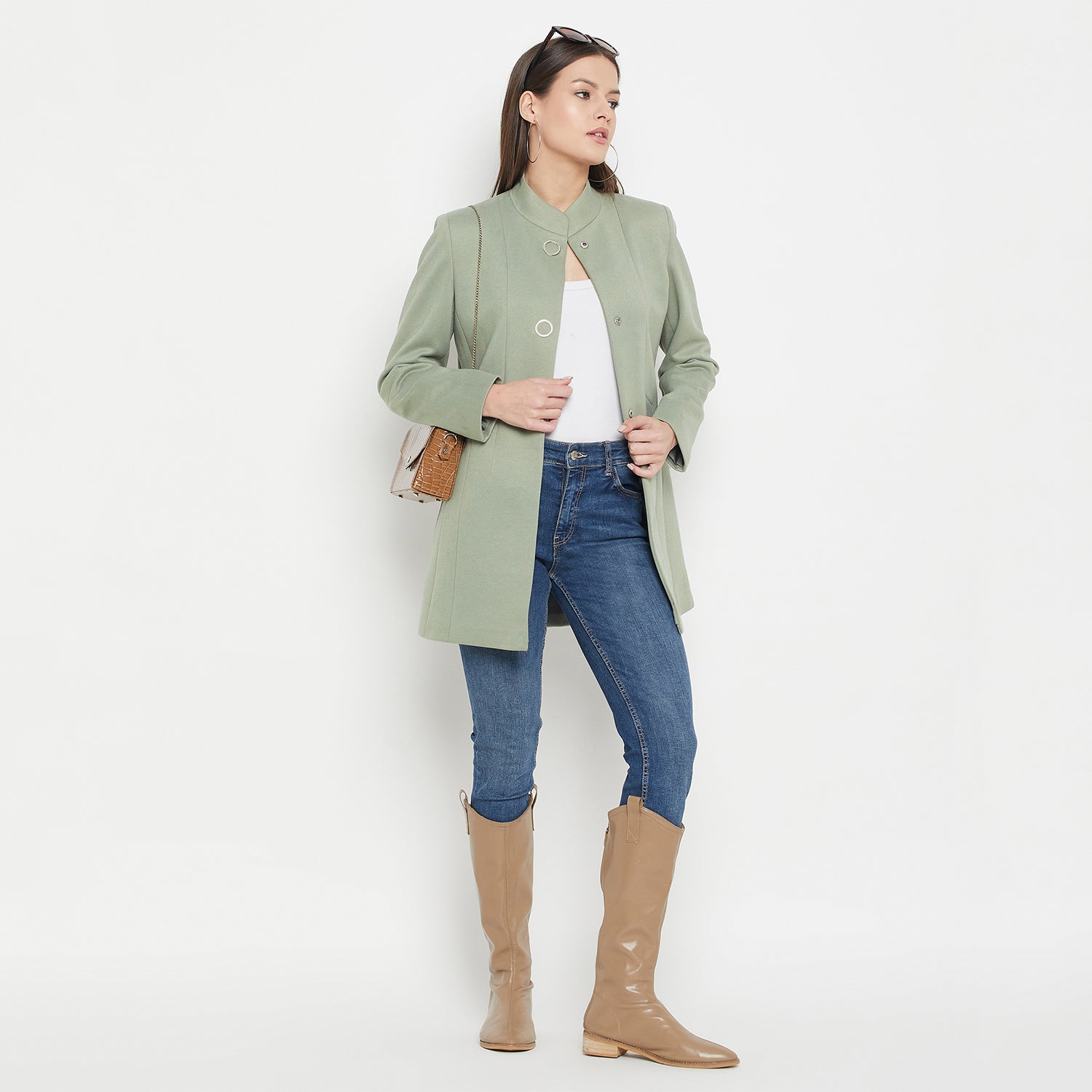 Duke Urban Women Full Sleeve Long Coat (SDZ4107)