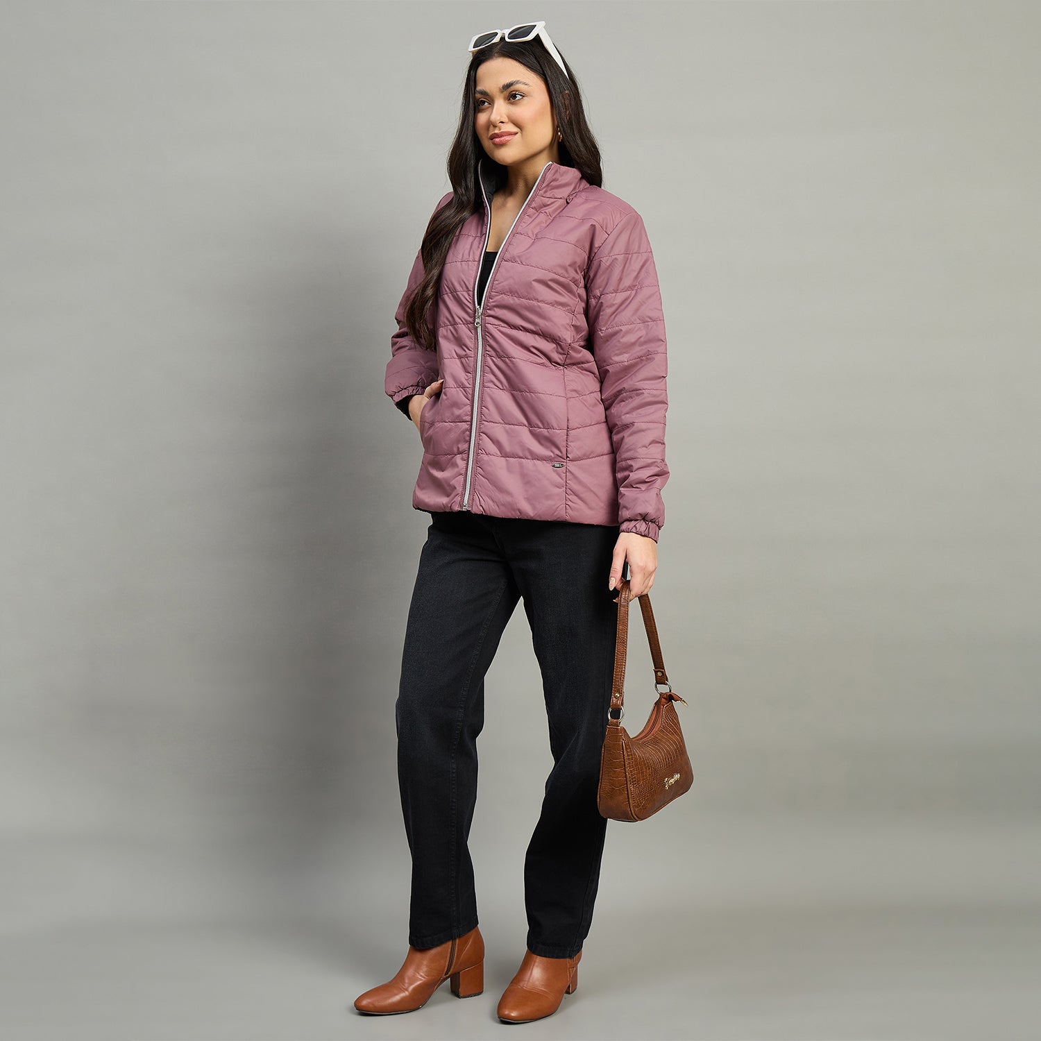 Duke Urban Women High Neck Full Sleeve Reversible Regular Jacket (SDZ2121)