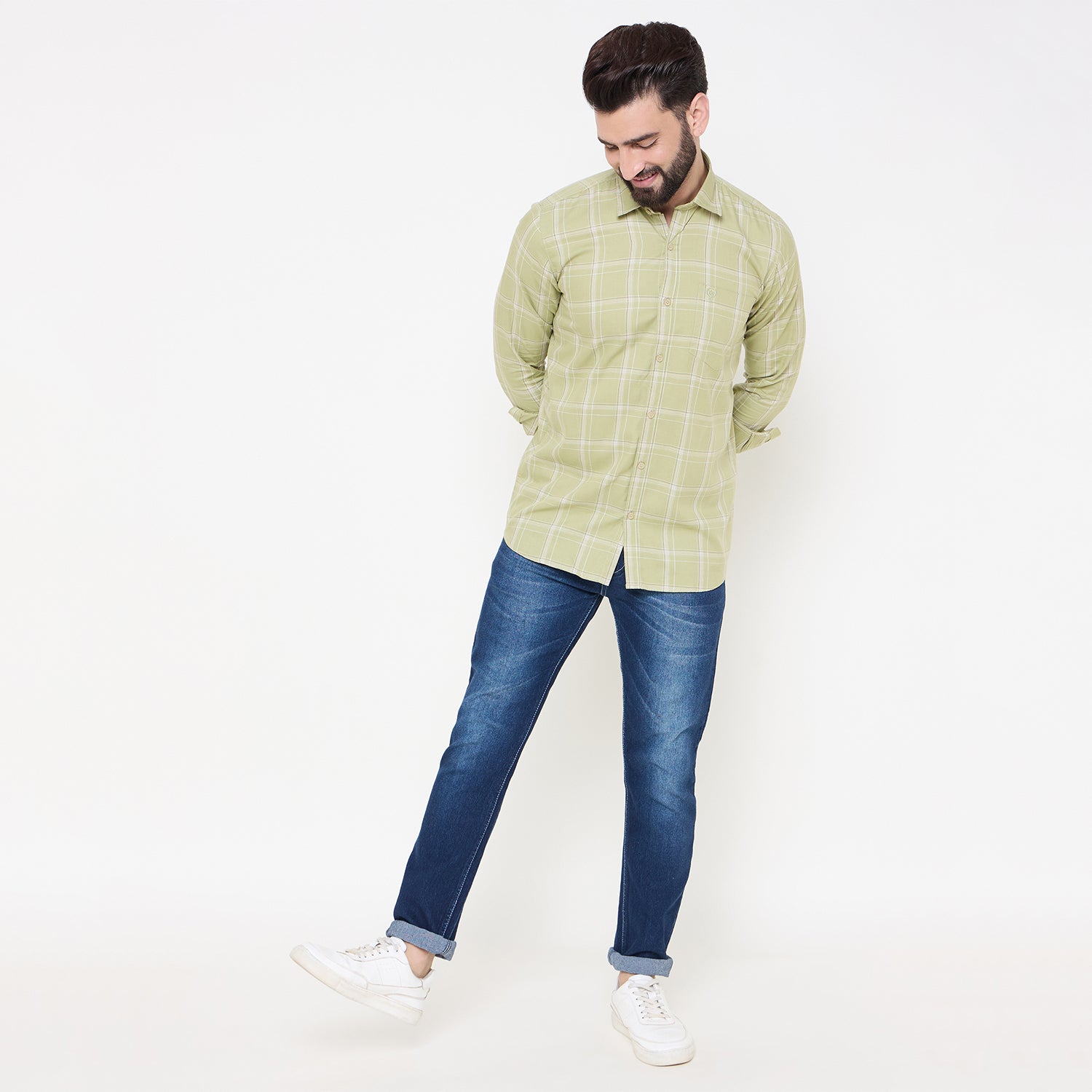 Duke Stardust Men Full Sleeve Cotton Shirt (SDO6CKOB)
