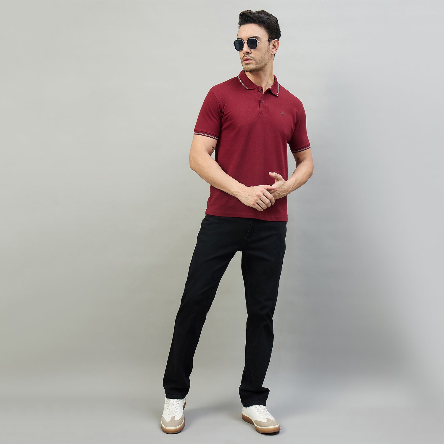 Duke Men Half Sleeve Cotton Smart Fit Casual T-shirt (SD73)