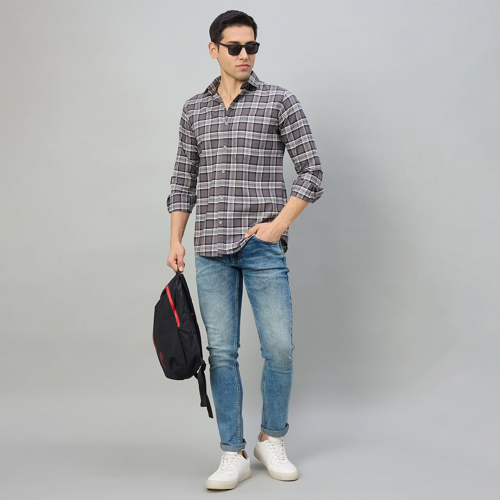 Duke Men Slim Fit Full Sleeve Oxford Cotton Shirt (SDO5CKCZ)