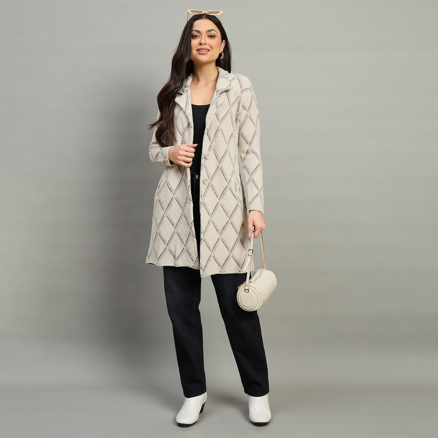 Duke Urban Women Full Sleeve Self Design Sweater (SDS1320)