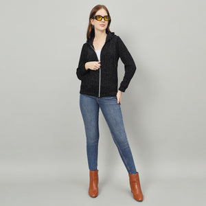 Duke Women Smart fit Hooded Full Zip Sweatshirt (LFX990)