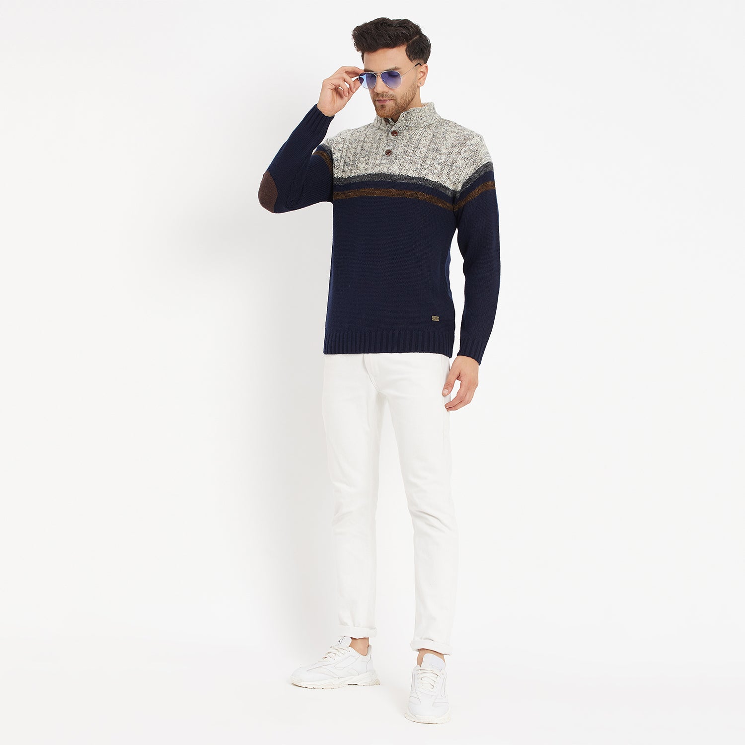 Duke Urban Men Full Sleeve Button Placket Sweater (SDS2002)