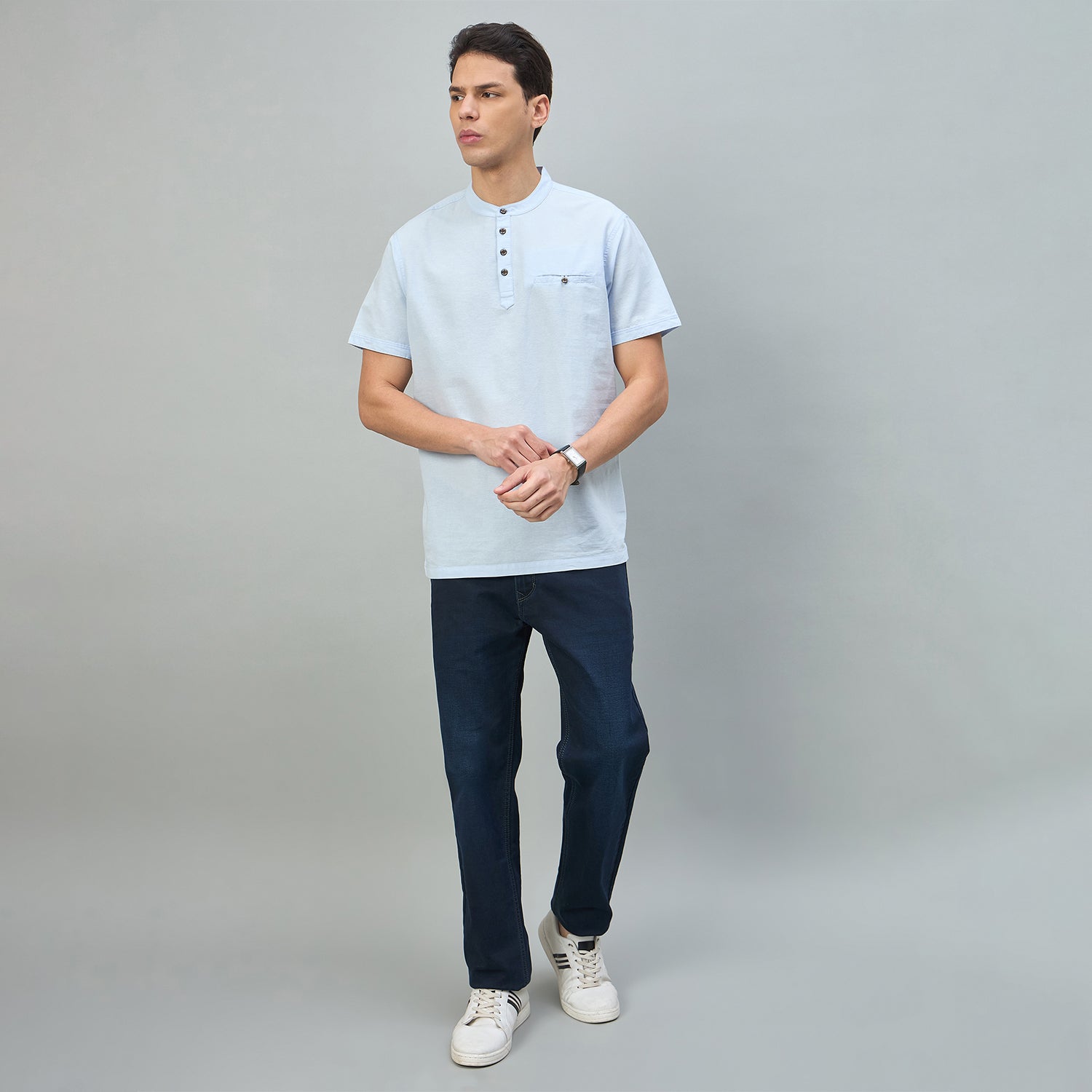 Duke Urban Men Solid Half Sleeve Casual Slim fit Tshirt (LF7625)