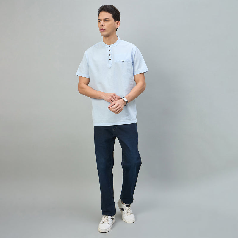 Duke Urban Men Solid Half Sleeve Casual Slim fit Tshirt (LF7625)