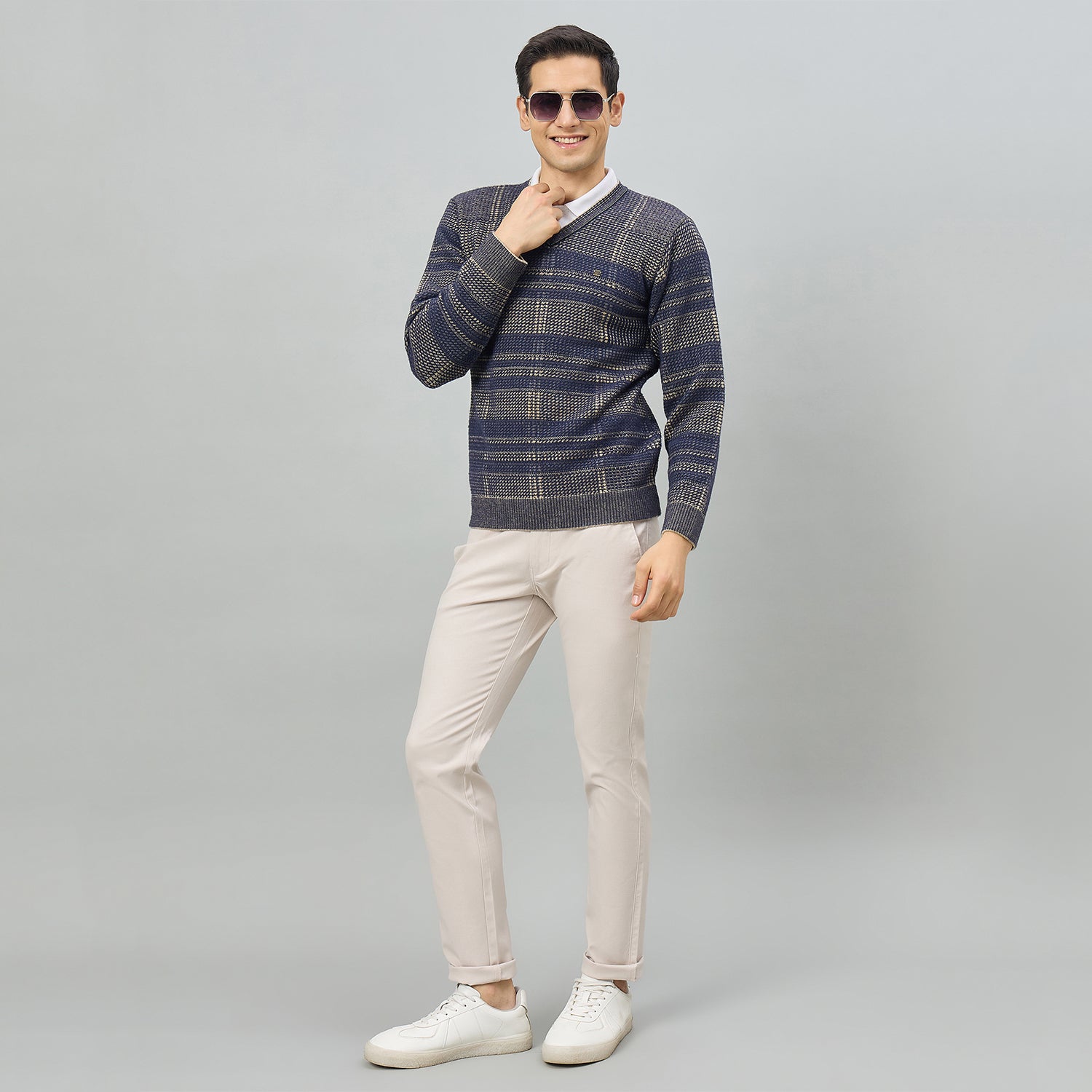 Duke Men Flatfront Narrow fit Casual Chinos Trouser (SDT4703)