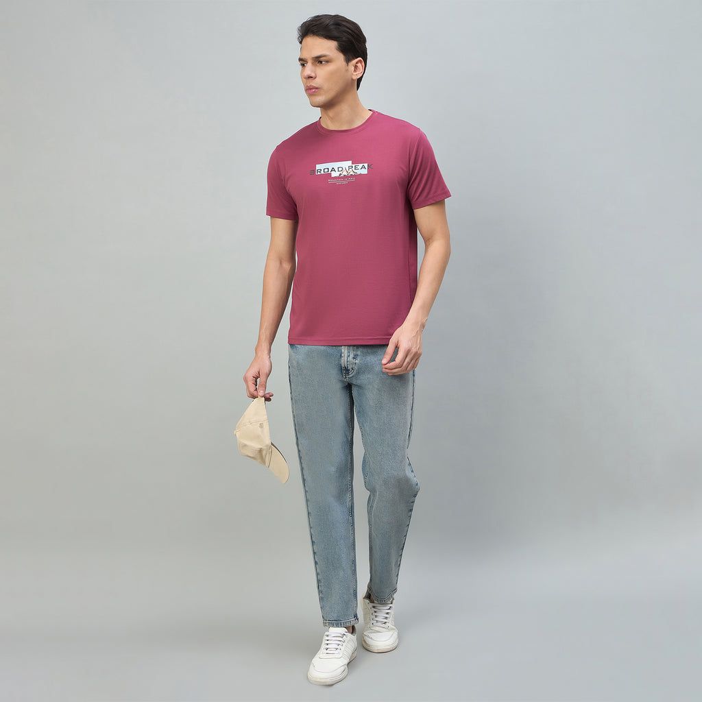 Duke Urban Men Solid Half Sleeve Round Neck Casual Tshirt (LF7524)